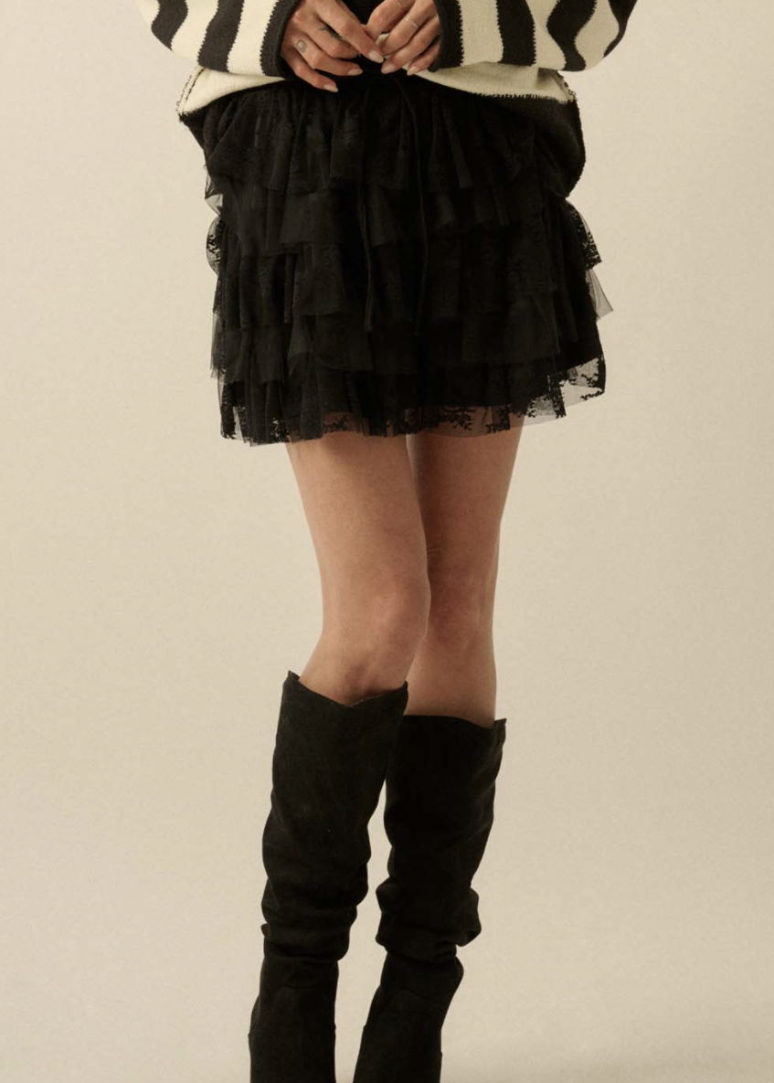 Black Swan Ruffle Skirt