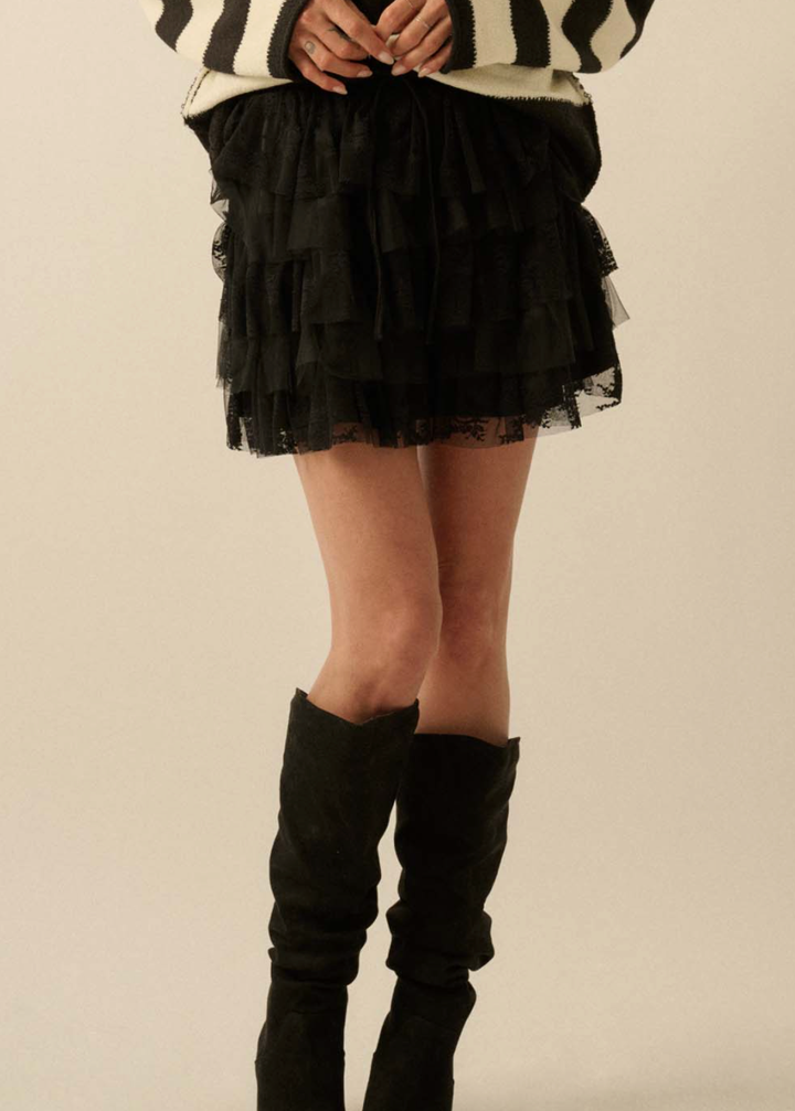 Black Swan Ruffle Skirt
