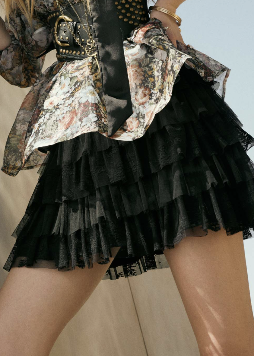 Black Swan Ruffle Skirt