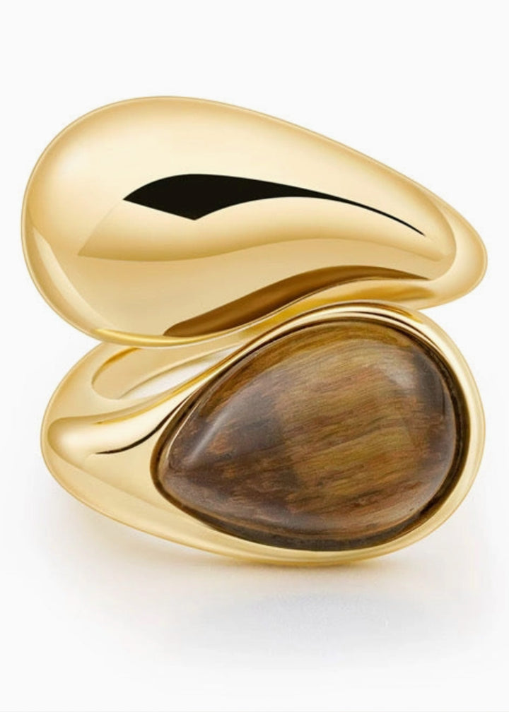 Cami Tiger Eye Stacked Ring