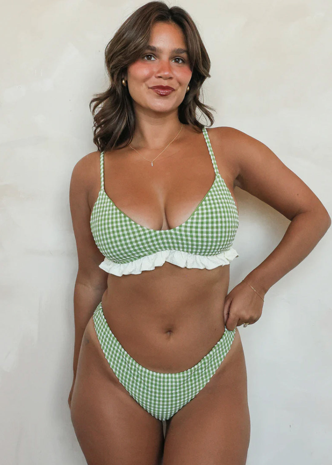 Nocturnal Cheeky Gingham Bikini Bottom