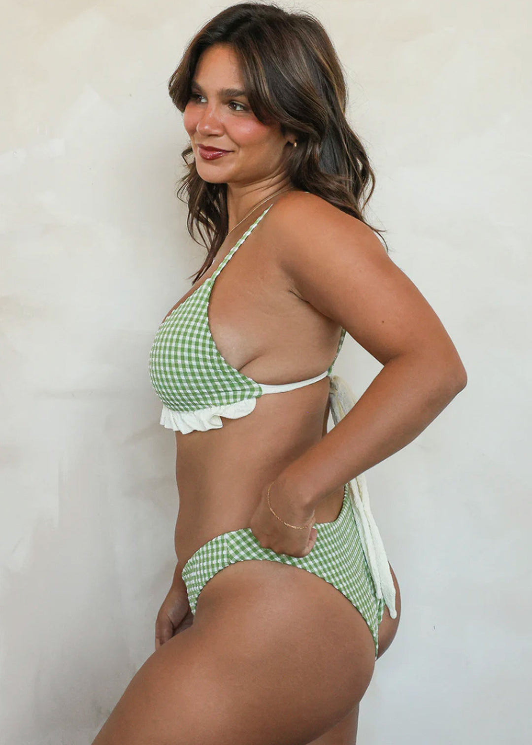 Nocturnal Cheeky Gingham Bikini Bottom