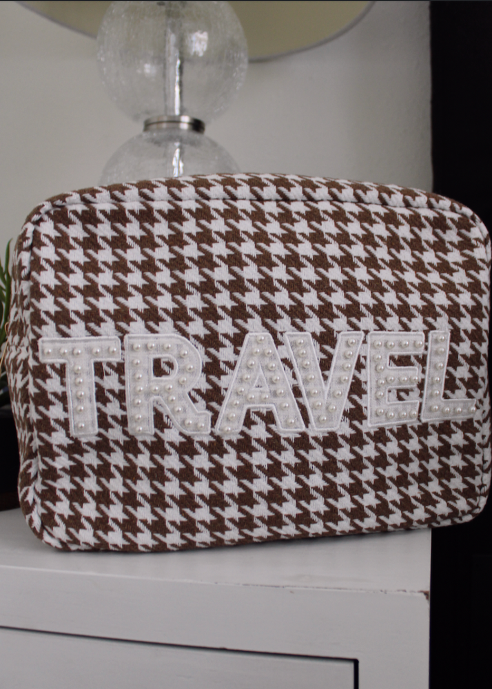 
            
                Load image into Gallery viewer, Travel Brown Houndstooth
            
        