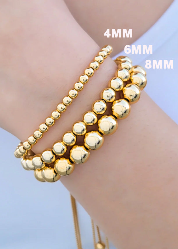 
            
                Load image into Gallery viewer, 6mm Sphere Bracelet Gold or Silver
            
        