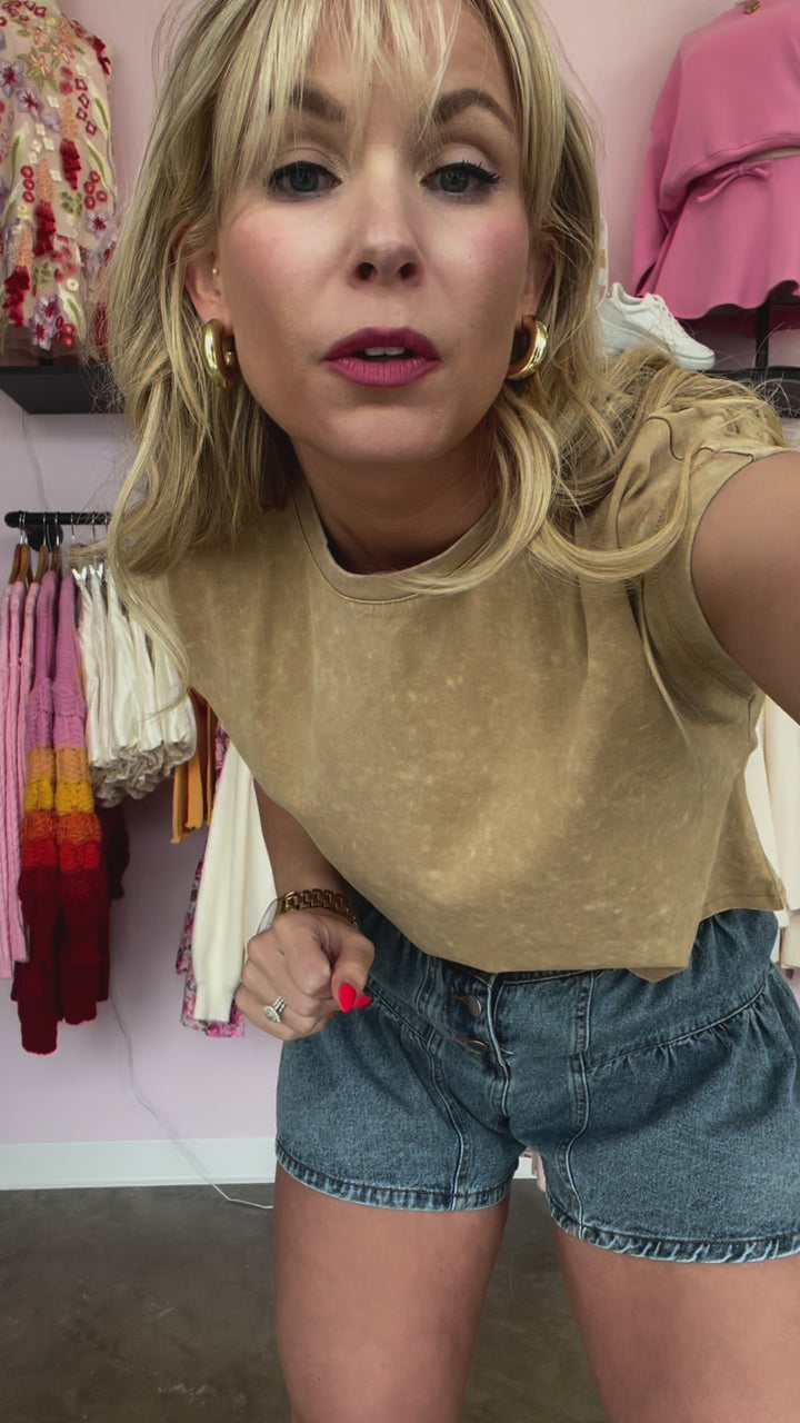 Fiona Flare Ruffle Denim Short