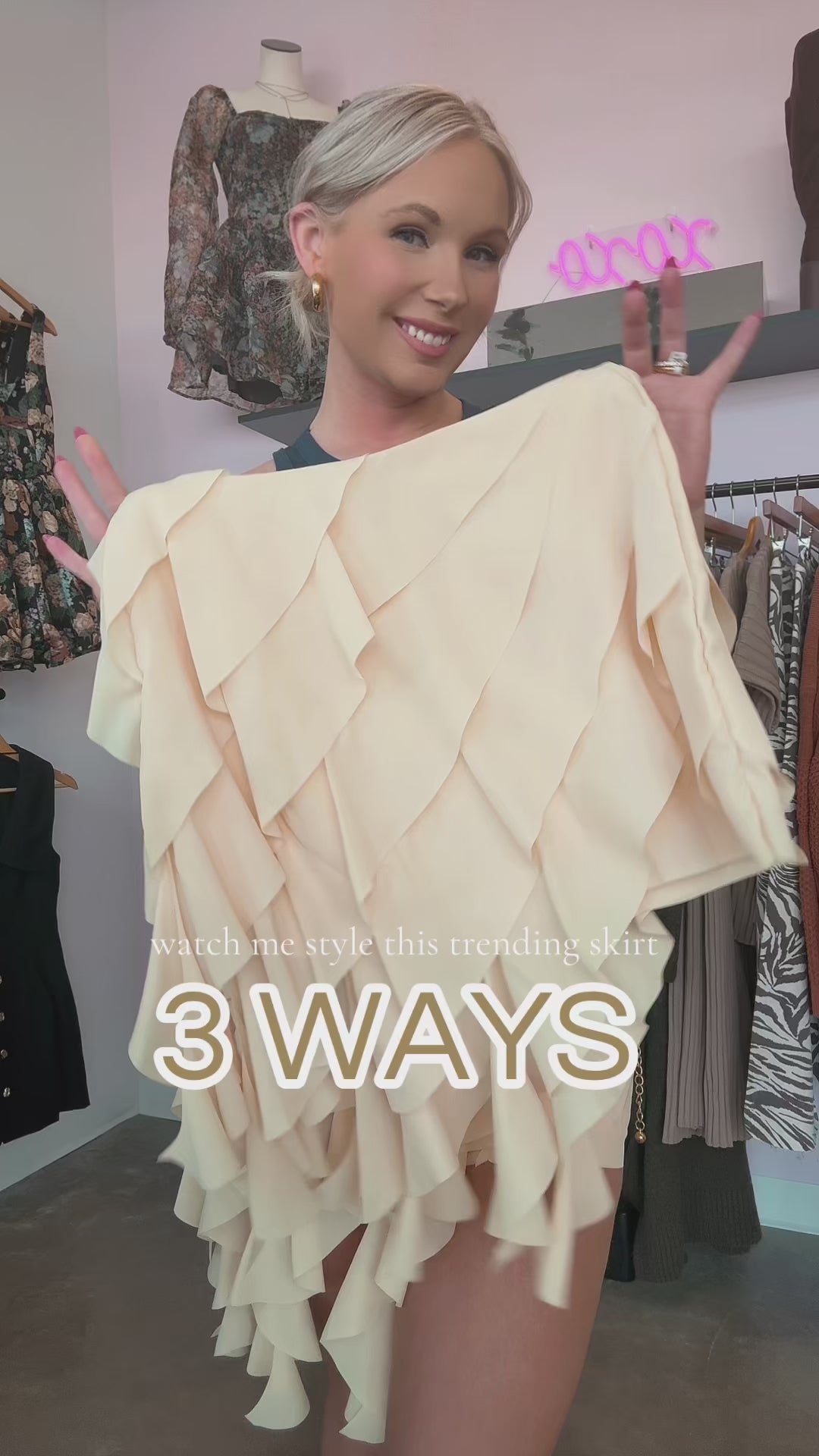 Butter Yellow Ruffle Mini Skirt