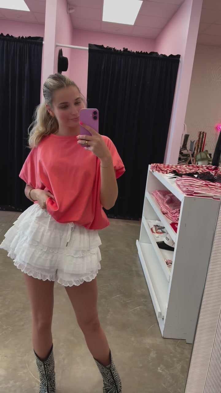Burst Your Bubble Coral Tee