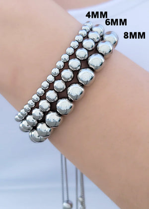 
            
                Load image into Gallery viewer, 4mm Sphere Bracelet Gold or Silver
            
        