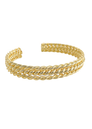
            
                Load image into Gallery viewer, Triple Layer Twisted Cuff Bracelet
            
        