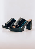 Get On Black Patent Leather Mule