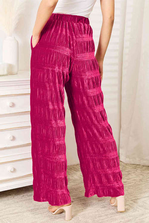 pink velvet pants